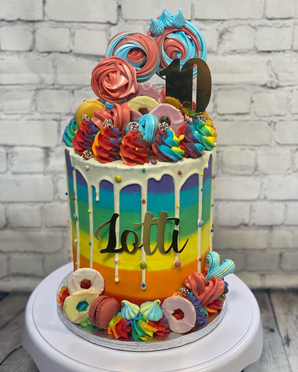 rainbow colours cake
