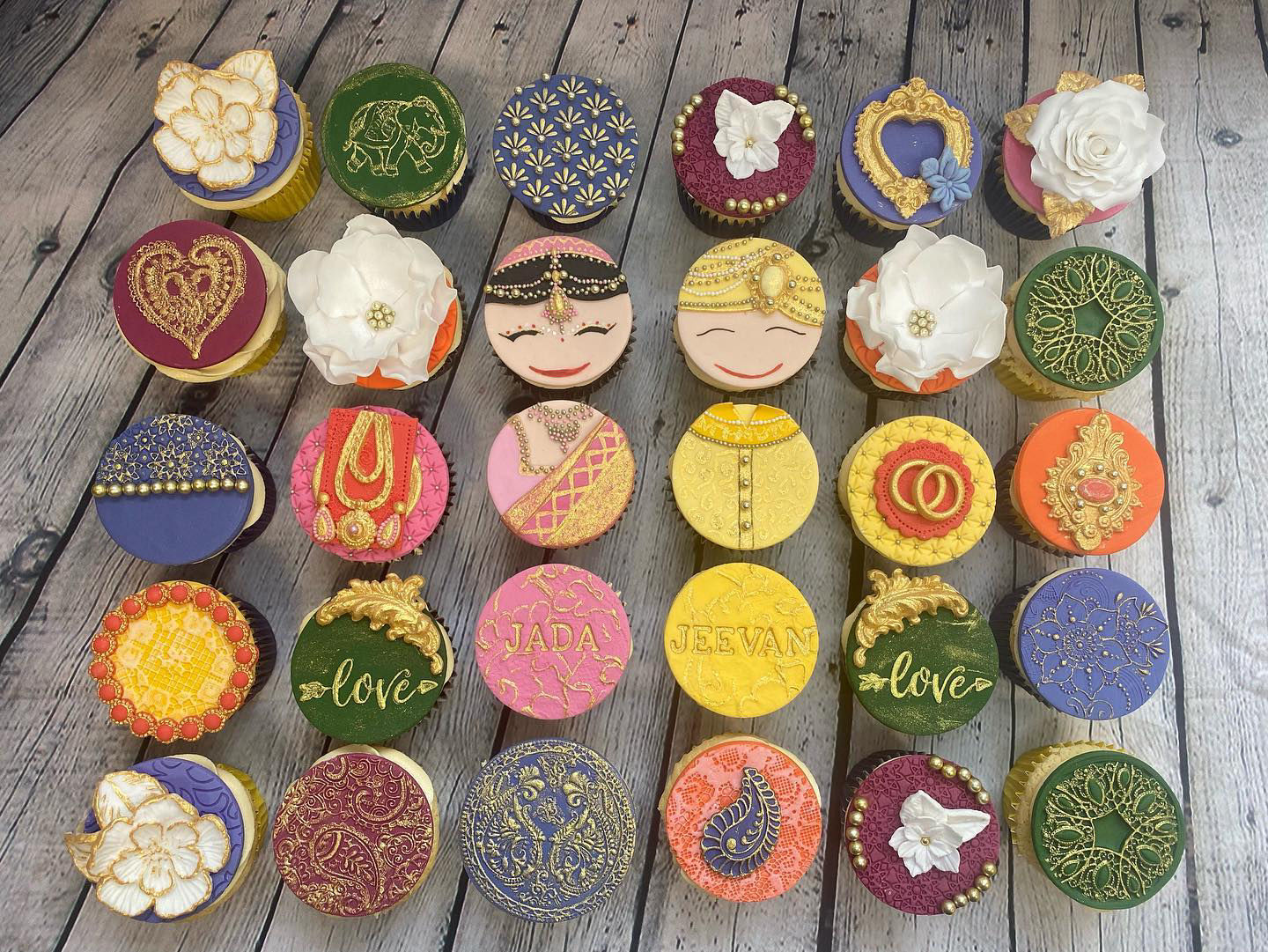Indian wedding cupcakes
